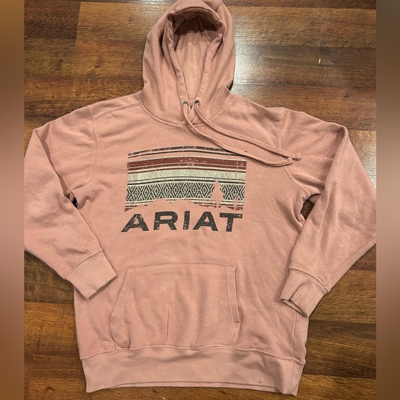 Ariat Tops - Ariat Women’s Pink Hoodie Size Small Western Logo Cozy